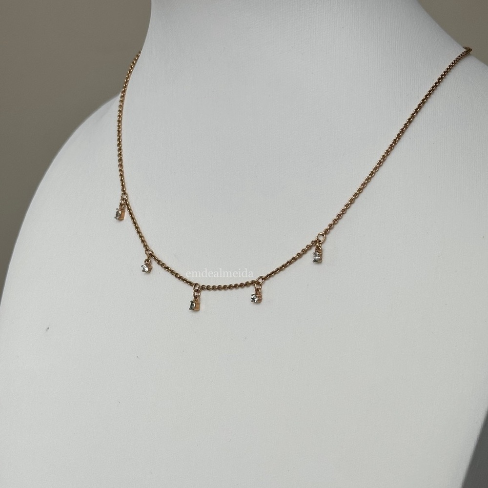 Atelier Swarovski Crystal Rose Gold Tone Penelope Cruz Moonsun Necklace - Picture 4 of 9
